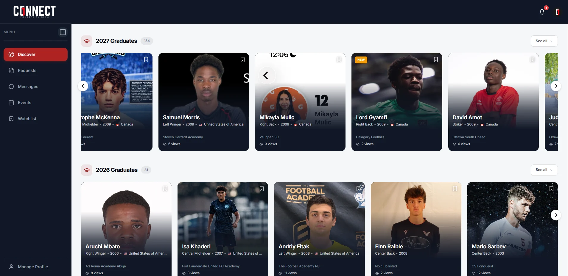 Scouting dashboard view 2